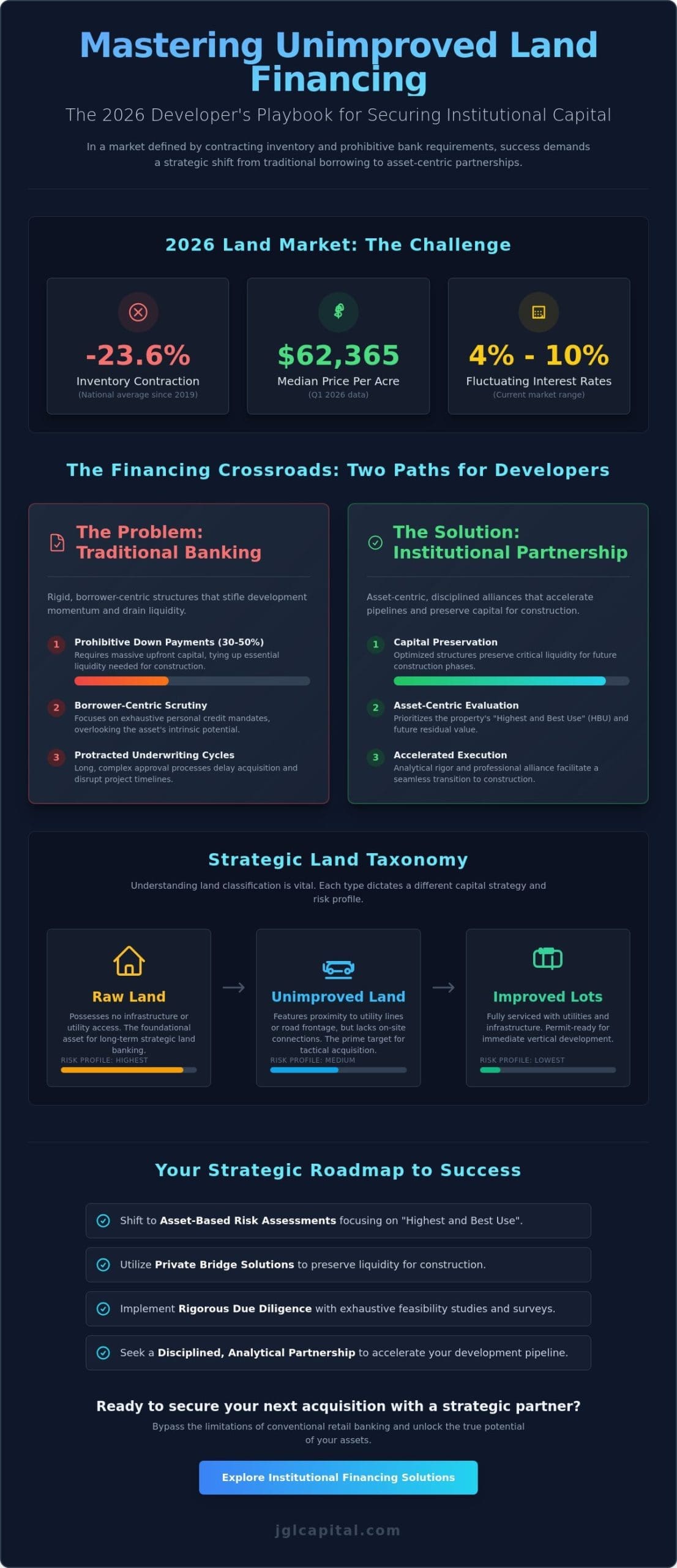 Strategic Financing for Unimproved Land: A 2026 Guide for Real Estate Developers